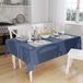 Bonamaison Tafelkleed, Anti-Mold, Sneldrogend, Waterdicht, 100% Polyester Tafellaken, Blauw, 140 x 160 Cm