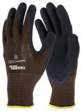Kerbl works 1 paar Handschoen SmoothGrip, werkhandschoen, 10/XL, bruin, unisex, polyester, latex, montage, ambacht, werkplaats