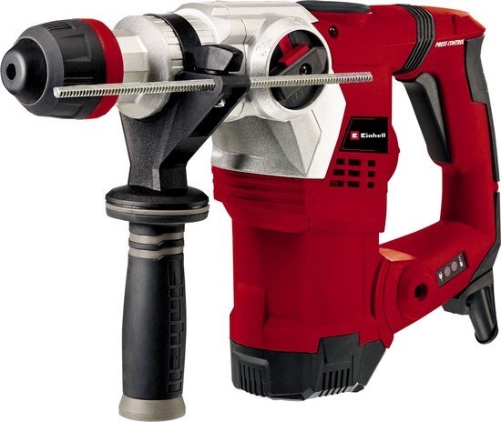 Einhell boorhamer TE-RH 32 4F kit (1250 W, 5,0 joule, 32 mm boorcapaciteit in beton, SDS-Plus, anti-vibratiegreep, incl. E-box, 3 boren, punt- en platte beitel)