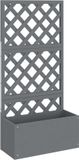 vidaXL Plantenbak met latwerk 65x33x135 cm Grijs