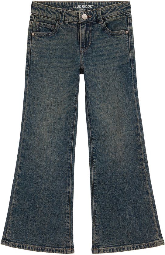 WE Fashion Meisjes flared jeans - Groenblauw - Katoen - Maat 158