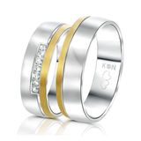 Lucardi Dames Vriendschapsring Maui - Ring - Cadeau - Staal - Zilver- en Goudkleurig