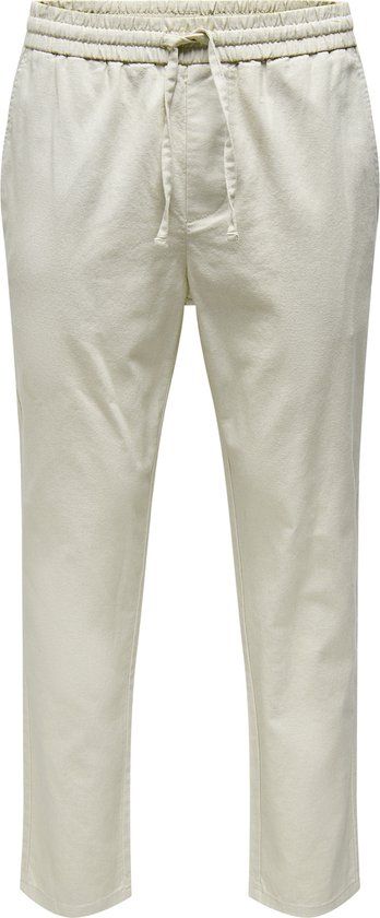 ONLY & SONS ONSLINUS CROP 0007 COT LIN PNT NOOS Heren Broek - Silver Lining - Maat S