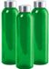 Merkloos / Sans marque AQUAMAN Waterfles/drinkfles - 3x - glas - Groen - met RVS dop - 500 ml - Sportfles - Bidon