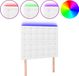 vidaXL Hoofdbord LED - 80x5x118/128 cm - Similicuir - Blanc