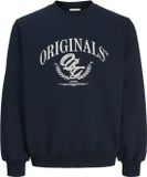 JACK&JONES JORFREDERIKSBERG FRONT SWEAT CREW NECK Heren Sweater L Katoen/Polyester Sky Captain