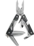 Merkloos / Sans marque Splice Pocket Tool Multifunctioneel gereedschap - schaar en 8 functies - aluminium/roestvrij staal met tang - voor de Schlüsselbund - zwart