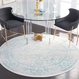 Safavieh Adirondack Collectie Ivoor en Lichtblauw 88 x 144 cm Laagpolig Woonkamertapijt