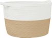 vidaXL Wasmand - Ø 60x36 cm - Katoen - Beige en Wit