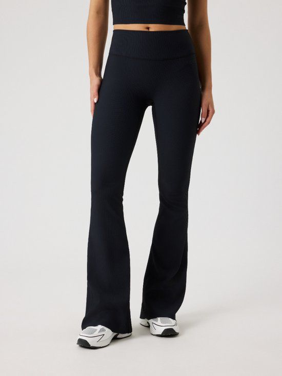 Björn Borg Bjorn Borg Studio Ribbed Flare Tights Broeken Dames - Zwart - Maat XL