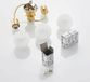 Lindby Plafondlamp Ciala 3-Lamps Messingkleurig Glas