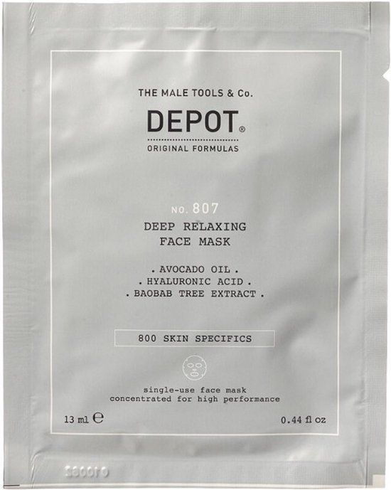 DEPOT 807 DEEP RELAXING FACE MASK - 12 ml - 1 stuk