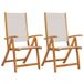 VidaXL Fauteuil d'extérieur assise capitonnée bois d'acacia tissu/textile gris (2 pièces)