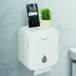 Bewello® - Porte-rouleau WC - Autocollant - Blanc avec Gris - 205 x 125 x 220 mm