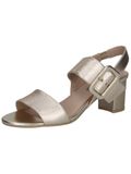 Caprice Goud Lederen Pump Blokhak Maat 38