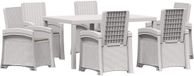 vidaXL Bartafel set 2 zitplaatsen wit en lichtgrijs polyrattan 73 cm hoog