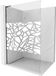 Mexen Kioto L paroi de douche Walk-in 90 x 200, motif blanc, noir - 800-090-103-70-85