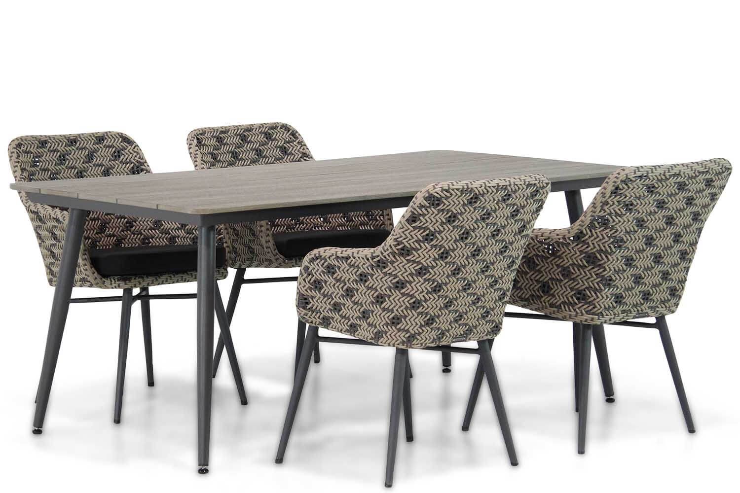 Lifestyle Garden Furniture Lifestyle Crossway/Matale 180 cm dining tuinset 5-delig