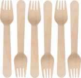 Merkloos DEPA Houten Vorken - 100 stuks - 16 cm - Composteerbaar