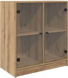 vidaXL Bijzetkast Artisan Eiken 68 x 37 x 75,5 cm Bewerkt hout