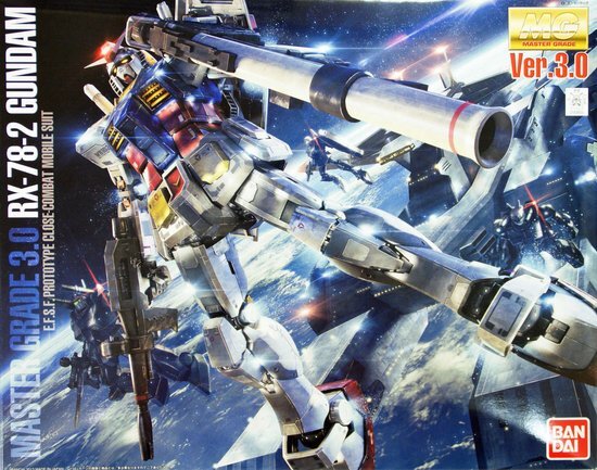 Bandai Hobby 83110P RX-78-2 MG Model Kit, van Mobile Suit Gundam (versie 3.0) Toys & Construction, meerkleurig