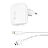 Belkin Boost Charge Universeel Wit AC Snel opladen Binnen met USB-C naar Lightning kabel 1,2m