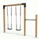 EXIT Linea 85 Structure de jeu en bois - avec balançoire et barres parallèles - Structure de jeu d'extérieur - Enfants