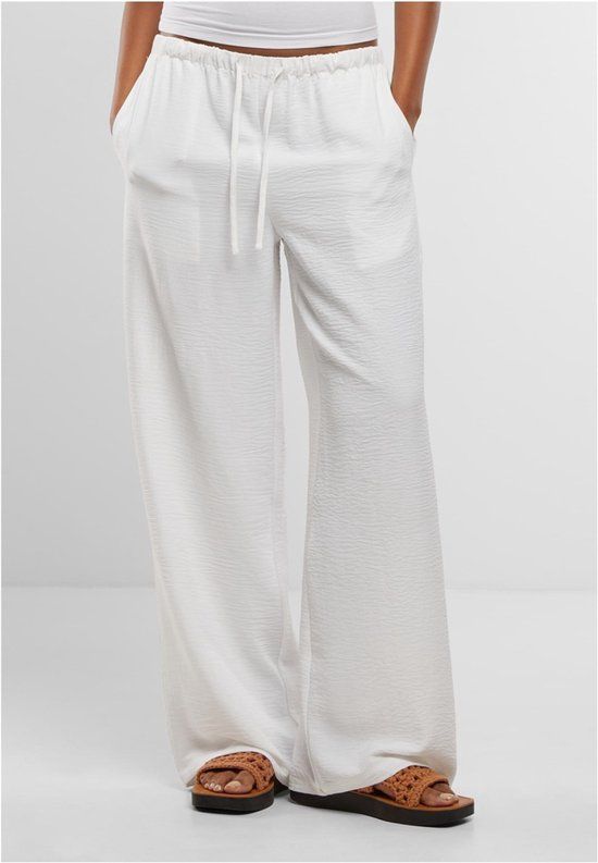 Urban Classics Structured Trousers Dames Stoffen broek - wit - S