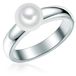 Valero Pearls Parel Ring Zilver 999 zilver Wit Rond Minimalistische ring Dames 17.75 mm / maat 56