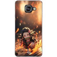 Maniacase Samsung Galaxy A5 2016 Hoesje Demon Slayer Nezuko 3D Kunst Anime Manga