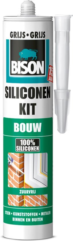 Bison Siliconenkit Bouw 310 ml grijs