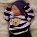 Poupée de bébé 45 cm, corps en silicone, cheveux en mohair, accessoires inclus