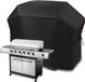 Merkloos Barbecue Cover met klittenband - Waterdicht 183x66x130 CM 420D Heavy Duty - Outdoor Grill Cover Winddicht UV Bestand & Rip-Proof/Zwart