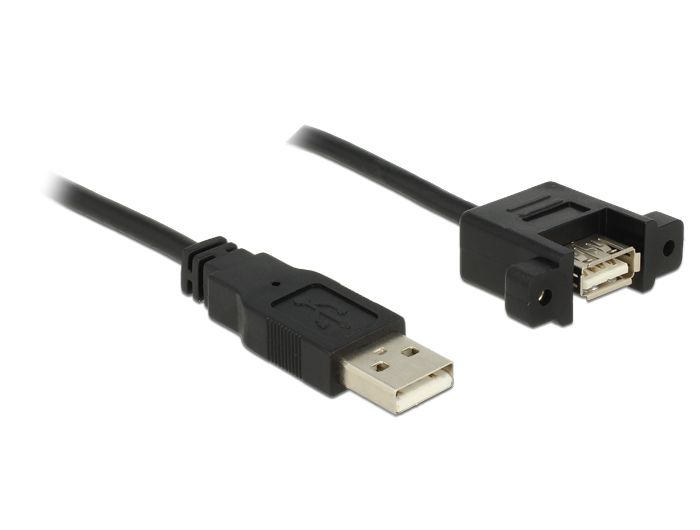 DeLOCK 1m USB 2.0-A Kabel - Zwart