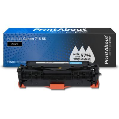 PrintAbout Huismerk Canon 718 BK Toner Zwart