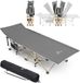 Lit de camping pliable sans marque pour adultes - Extra large, léger et portable 74 x 28 pouces - Supporte 450 lbs - Idéal pour le camping, la pêche et les pique-niques