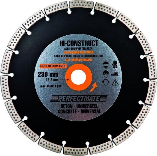 Perfectmate Hi-Construct diamantzaagblad - 230x22,23mm - universeel/beton