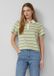 s.Oliver Polo-Shirt sauge vert Manches courtes Rayé Coton Femme Taille 34