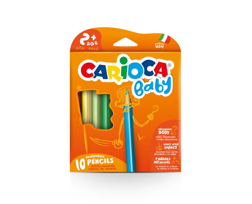 Carioca Baby Pencil - 10 stuks - Kleurpotloden - 2+ jaar