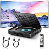 WOLFANG DVD-Speler Voor TV met HDMI, 1080p Full HD Regiovrij, Afstandsbediening en Type-C-Kabel, CD-Speler voor Thuisstereosysteem, USB-Poort (Geen Blu-ray)