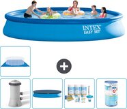 Intex Easy Set Zwembad - Rond - 457 x 84 cm - Blauw - Compleet Pakket