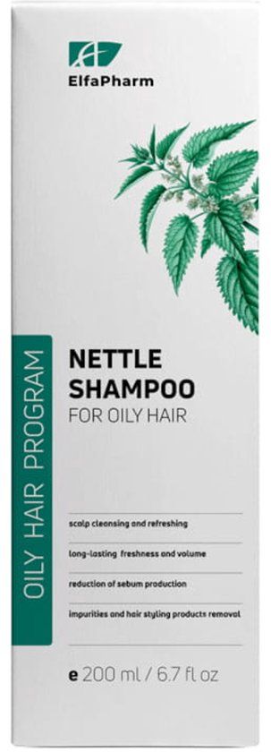 Elfa Pharm Intensive Cosmetic Bol Doeltreffend Shampoo voor Vet Haar met Brandnetel - fris gevoel - grondig reiniging 200ml