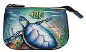 Anuschka Dames Medium portemonnee Aa portemonnee, geen US, Oceaanschatten, 3.5”x 5” x 0.5”