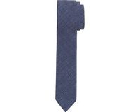 OLYMP extra smalle stropdas - blauw dessin