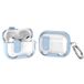 Apple Étui hybride de protection AirPods Pro 2 avec serrure et crochet - Bleu clair / transparent
