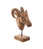 Atmosphera Decoratief object ramkop van hout, hoogte 31 cm
