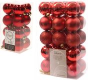 Kaemingk B.V. Décoration de Noël boules de Noël en plastique rouge 4-6 cm lot de 46 pièces