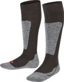 FALKE Active Ski warm dik wol functioneel materiaal skisokken kinderen zwart - maat 27-30