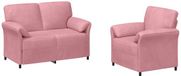 vidaXL Canapé 2 pièces Rose Velours