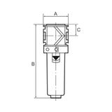 Riegler VAK 26 actieve koolfilter »variobloc«, polycarbonaathouder, BG 2, G 1, 1 stuk